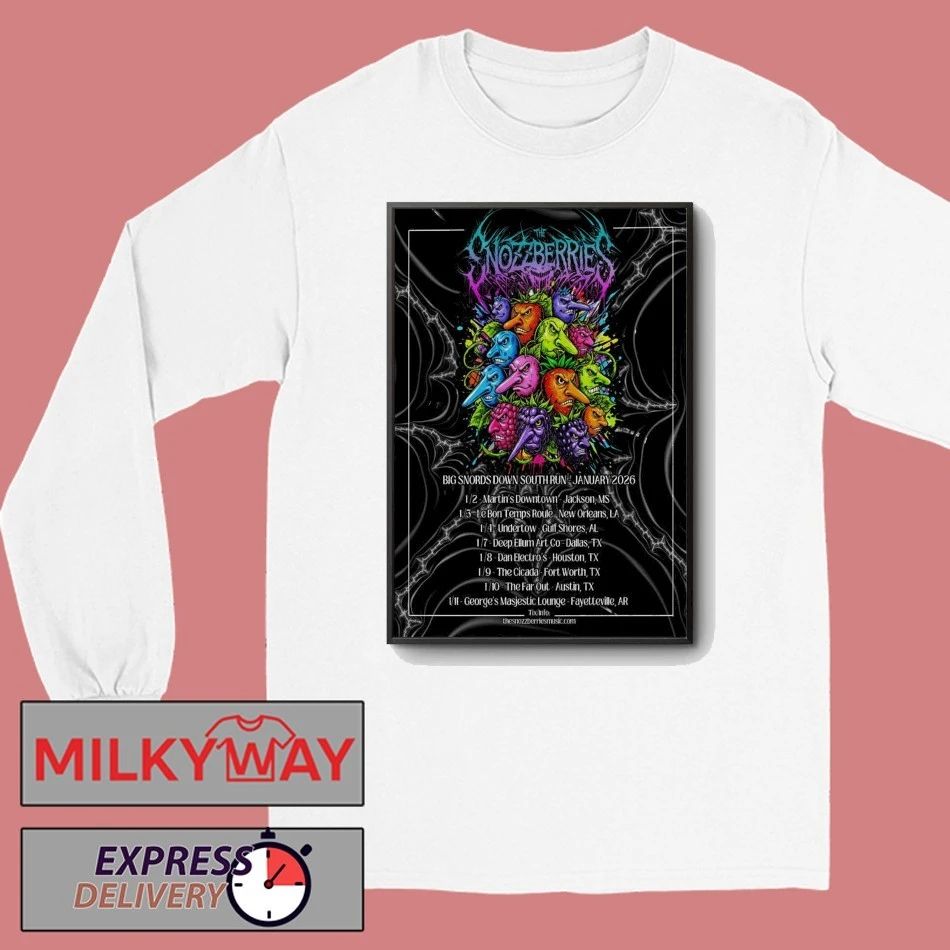 The Snozzberries Big Snords Down South Run January 2026 Tour Poster shirt