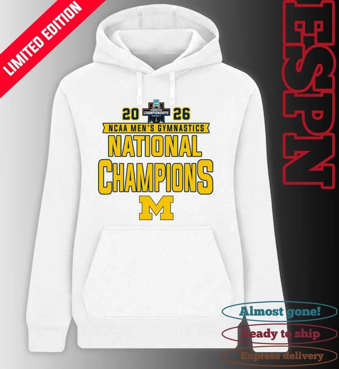 Michigan Wolverines 2026 NCAA Men’s Gymnastics National Champions Shirt
