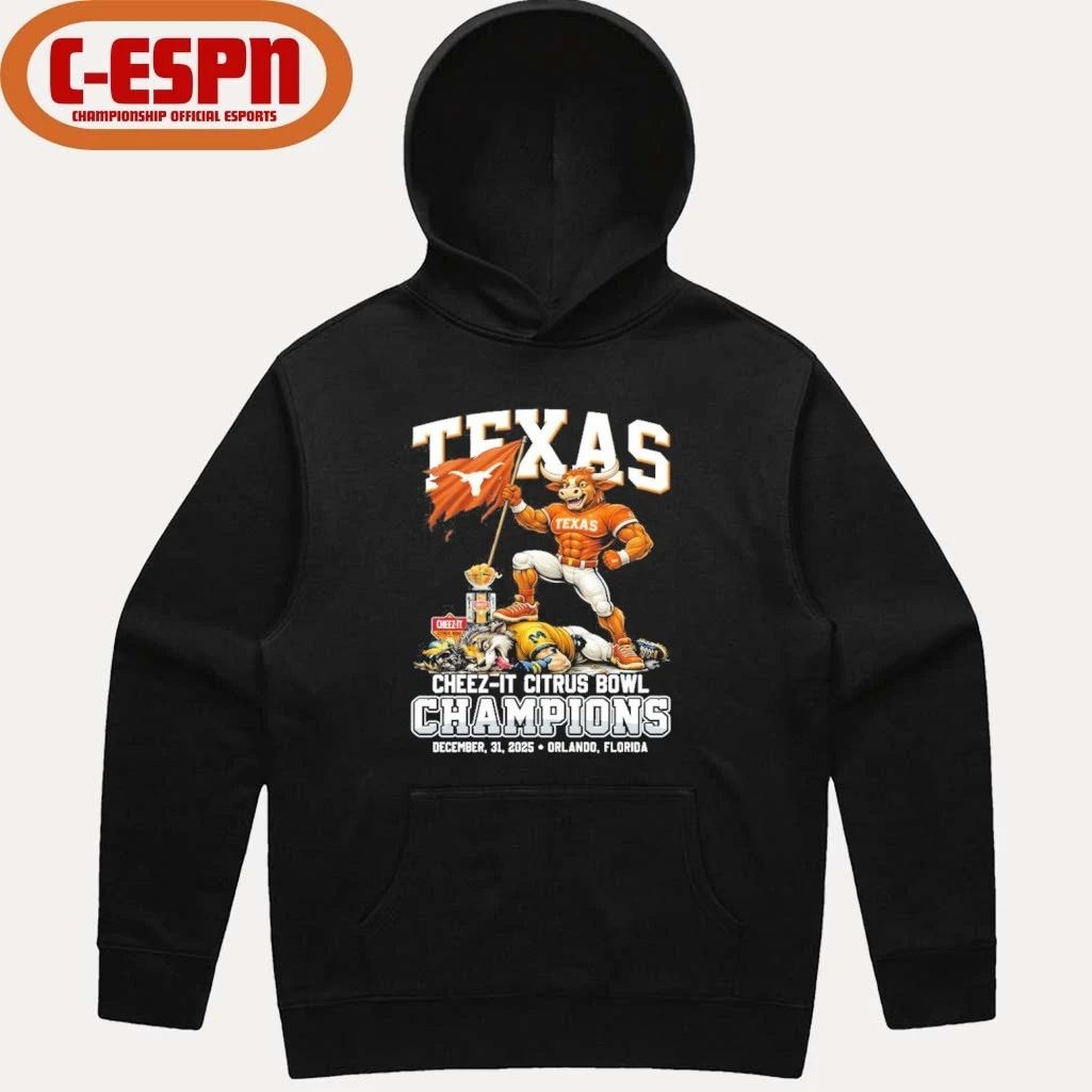 2025 Texas Citrus Bowl Champions Longhorns Beat Wolverines Mascot Shirt