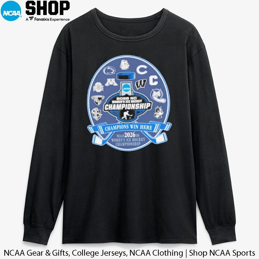 Champions Win Here 2026 NCAA DI Women’s Ice Hockey Championship T-Shirt