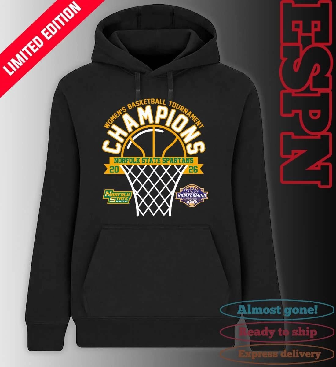 MEAC Women’s Basketball Tournament Champions 2026 Norfolk State Spartans T-Shirt