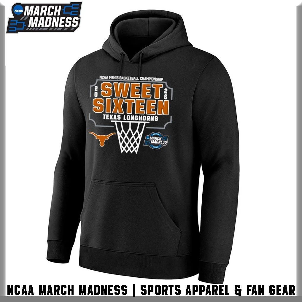 Texas Longhorns 2026 NCAA Men’s Basketball Tournament March Madness Sweet Sixteen T-Shirt