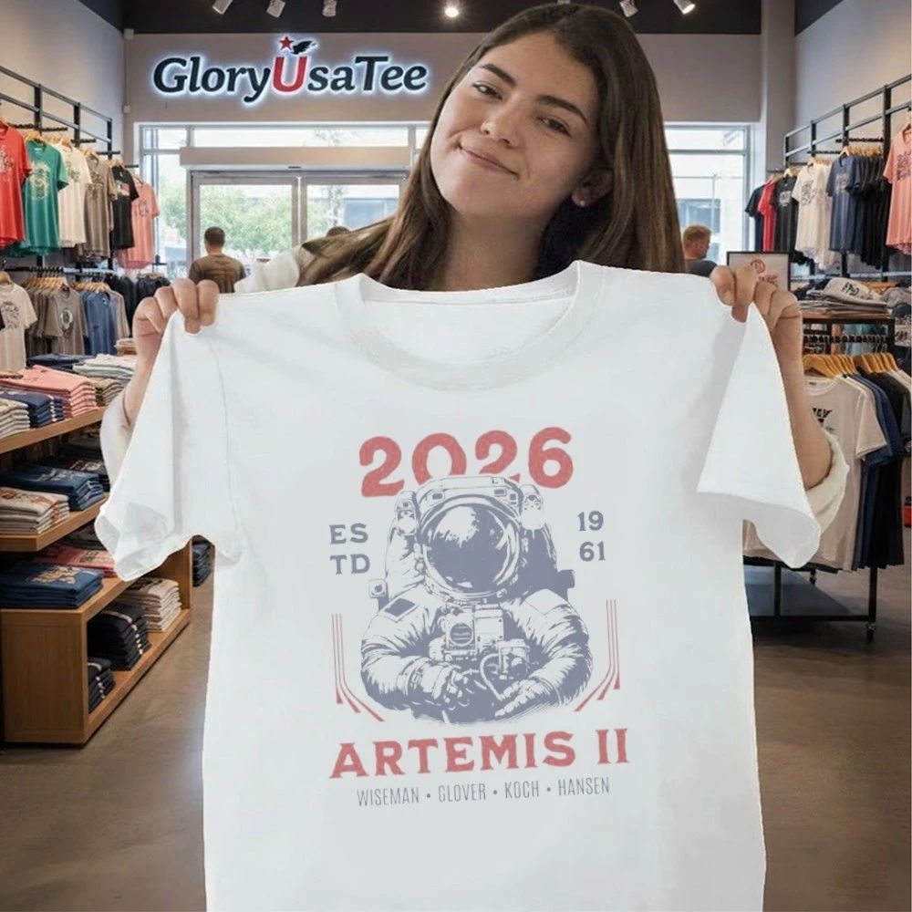 Artemis II 2026 Lunar Mission Crew Retro Graphic Shirt