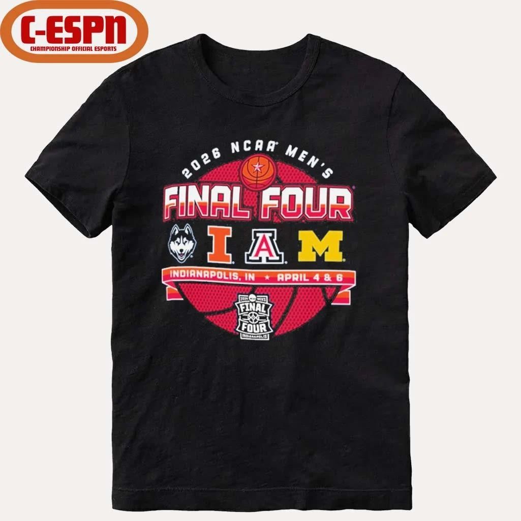 Arizona Wildcats Men’s Basketball 2026 Final Four Team T-Shirt
