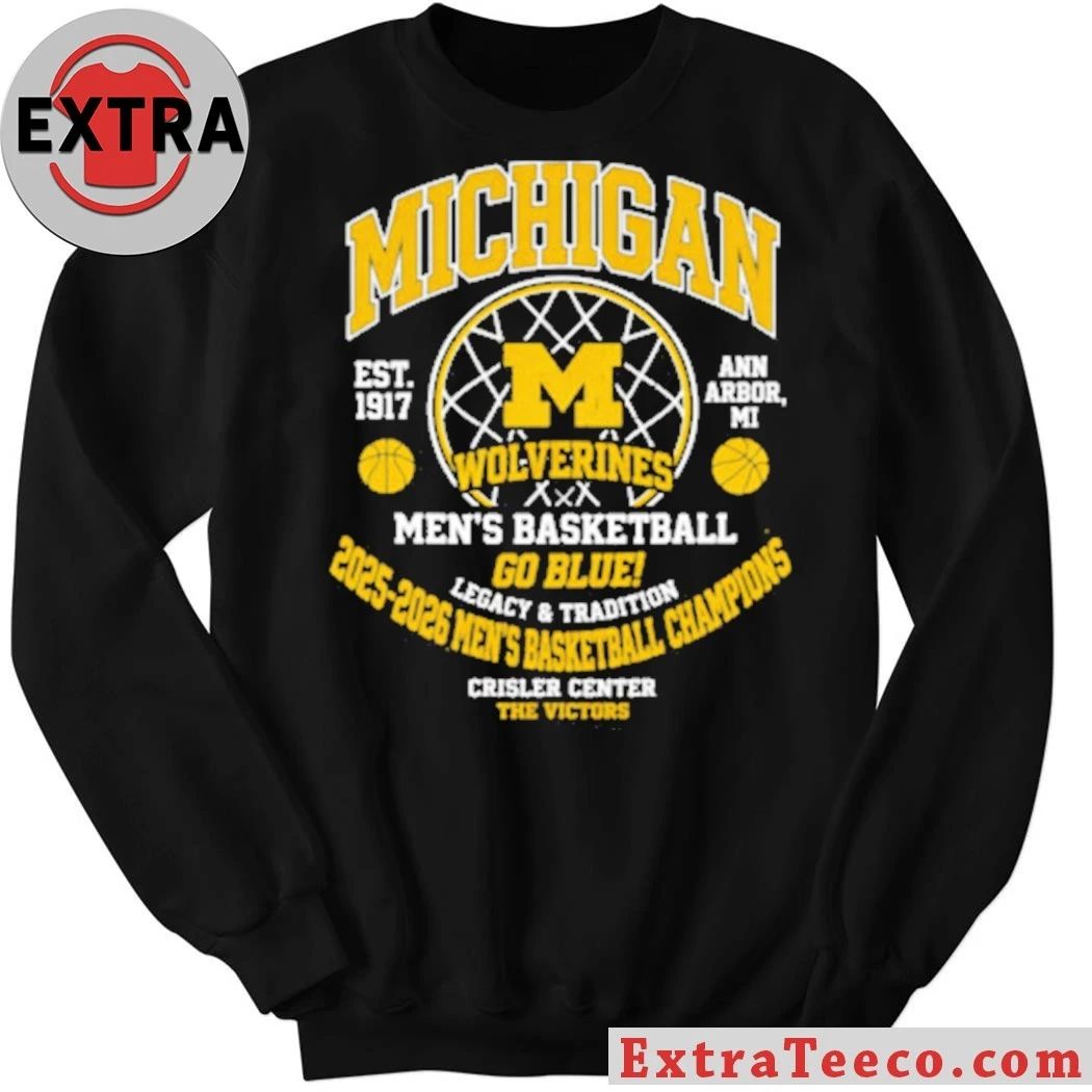 Original Michigan Wolverines 2025-2026 Big Men’s Basketball Champions Crisler Center The Victors T-Shirt – Top-Rated Gift for College Basketball Lovers