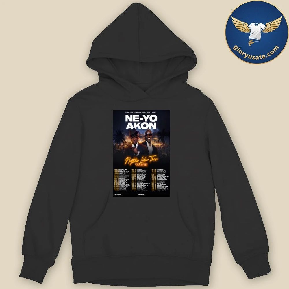 Ne-Yo Akon Nights Like This Tour 2026 Poster Shirt