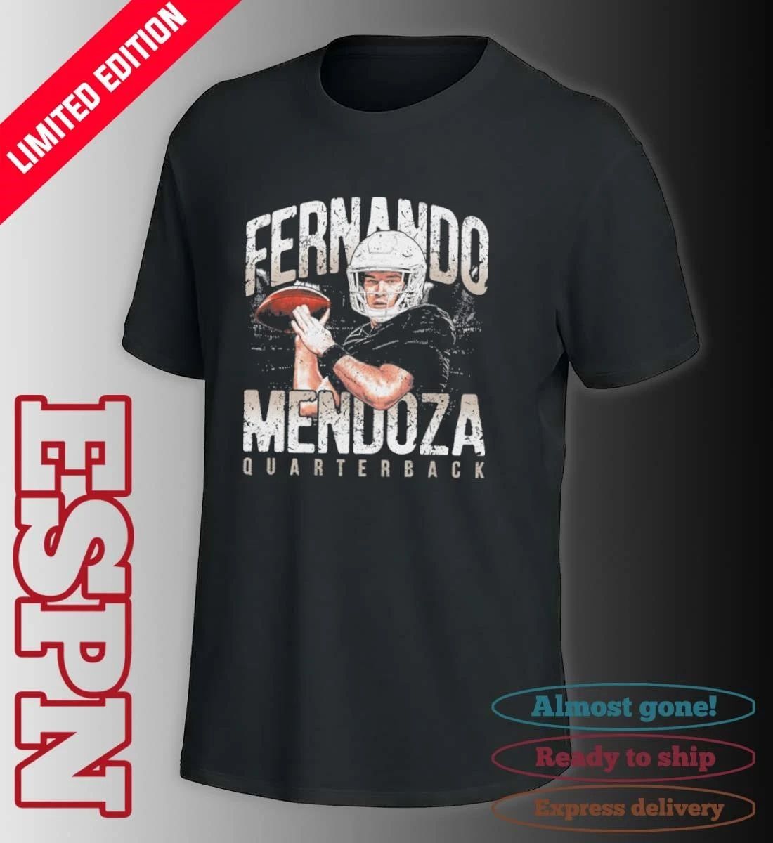 Fernando Mendoza Vegas Raiders Player Name Quarterback Shirt