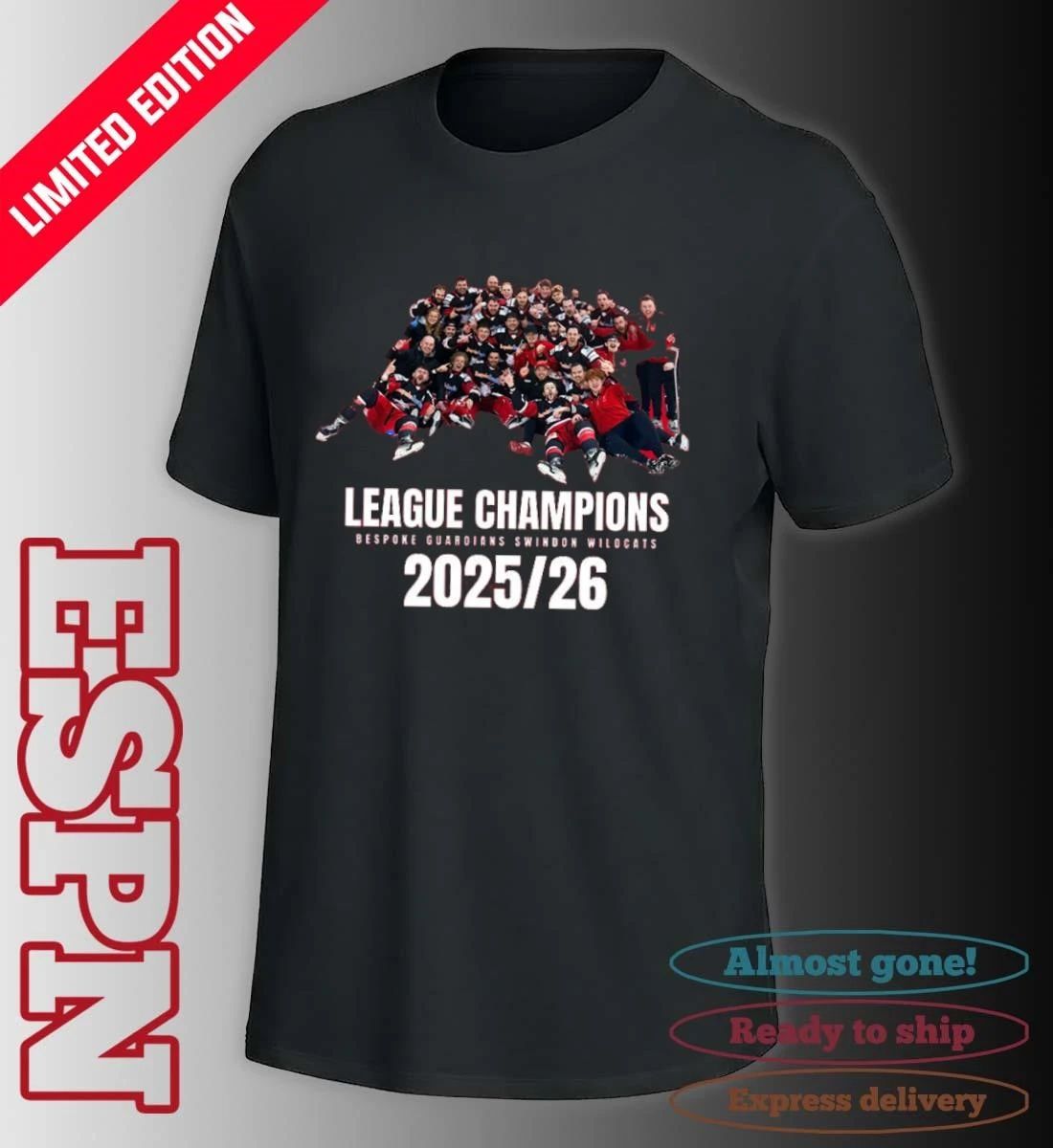 Bespoke Guardians Swindon Wildcats League Champions 2026 Shirt