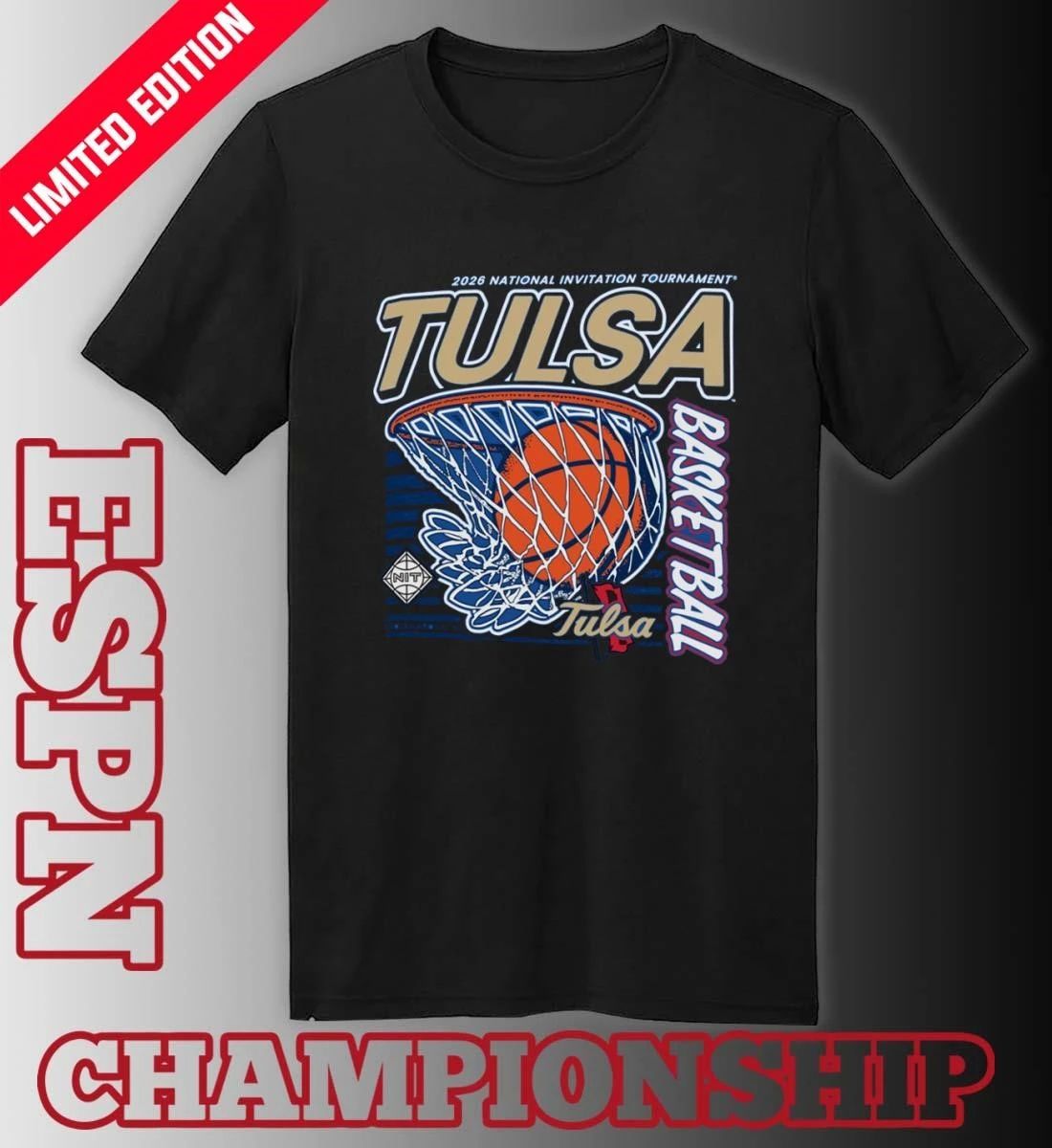 Tulsa Golden Hurricane 2026 Division I Men’s Basketball Postseason NIT Shirt
