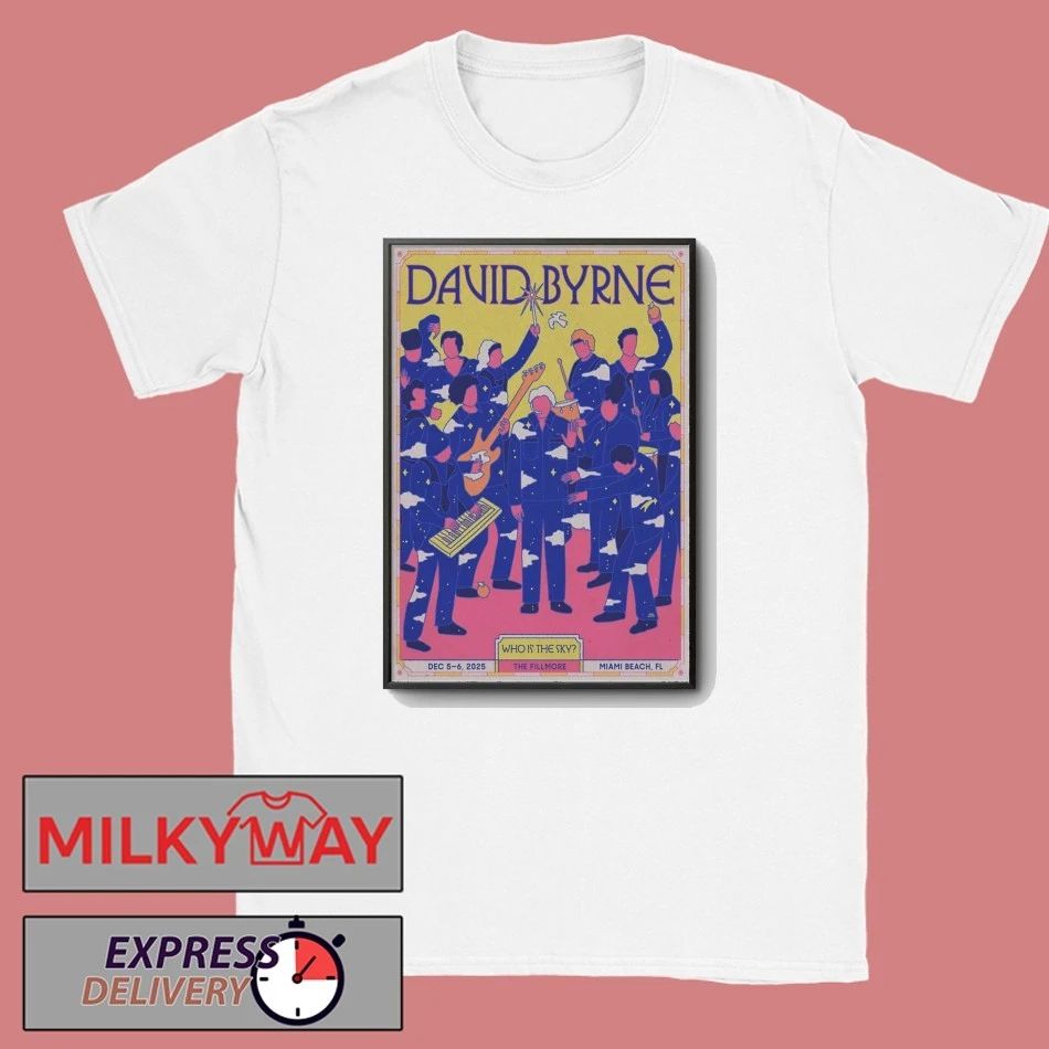 David Byrne 12 5-12 6 2025 Miami Beach FL Poster shirt