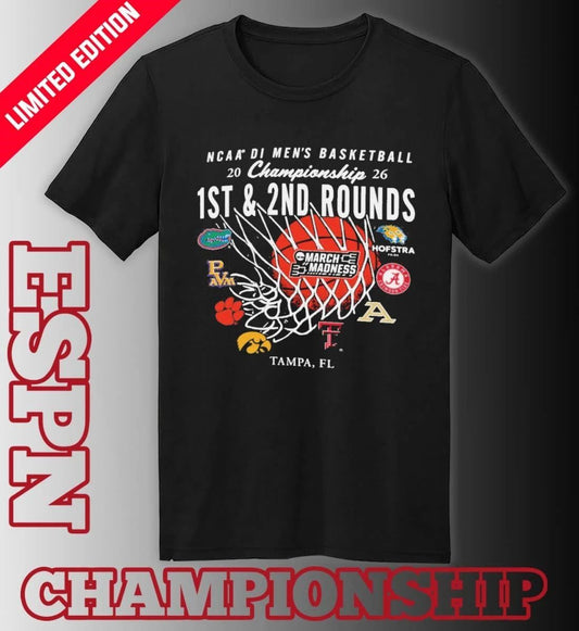 2026 NCAA DI Men’s Basketball 1st, 2nd Rounds – Tampa Shirt