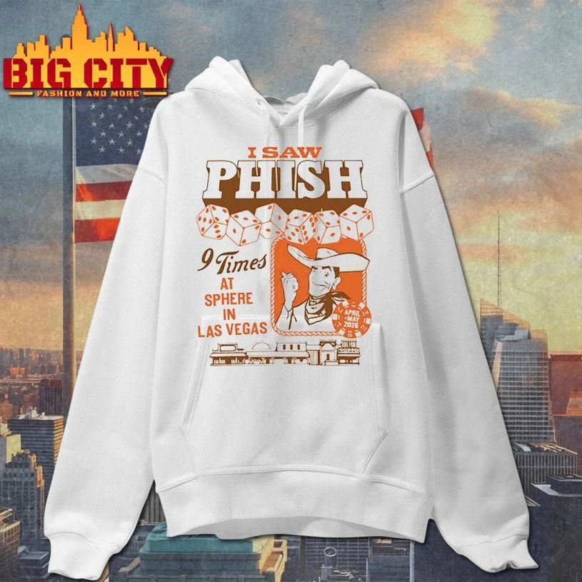 Phish 9 Times at Sphere in Las Vegas April + May 2026 Shirt