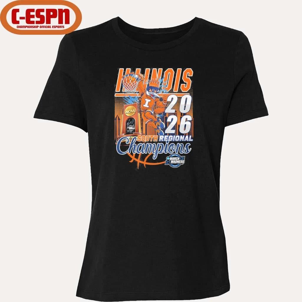 Illinois Men’s Basketball Mascot 2026 South Regional Champions Shirt