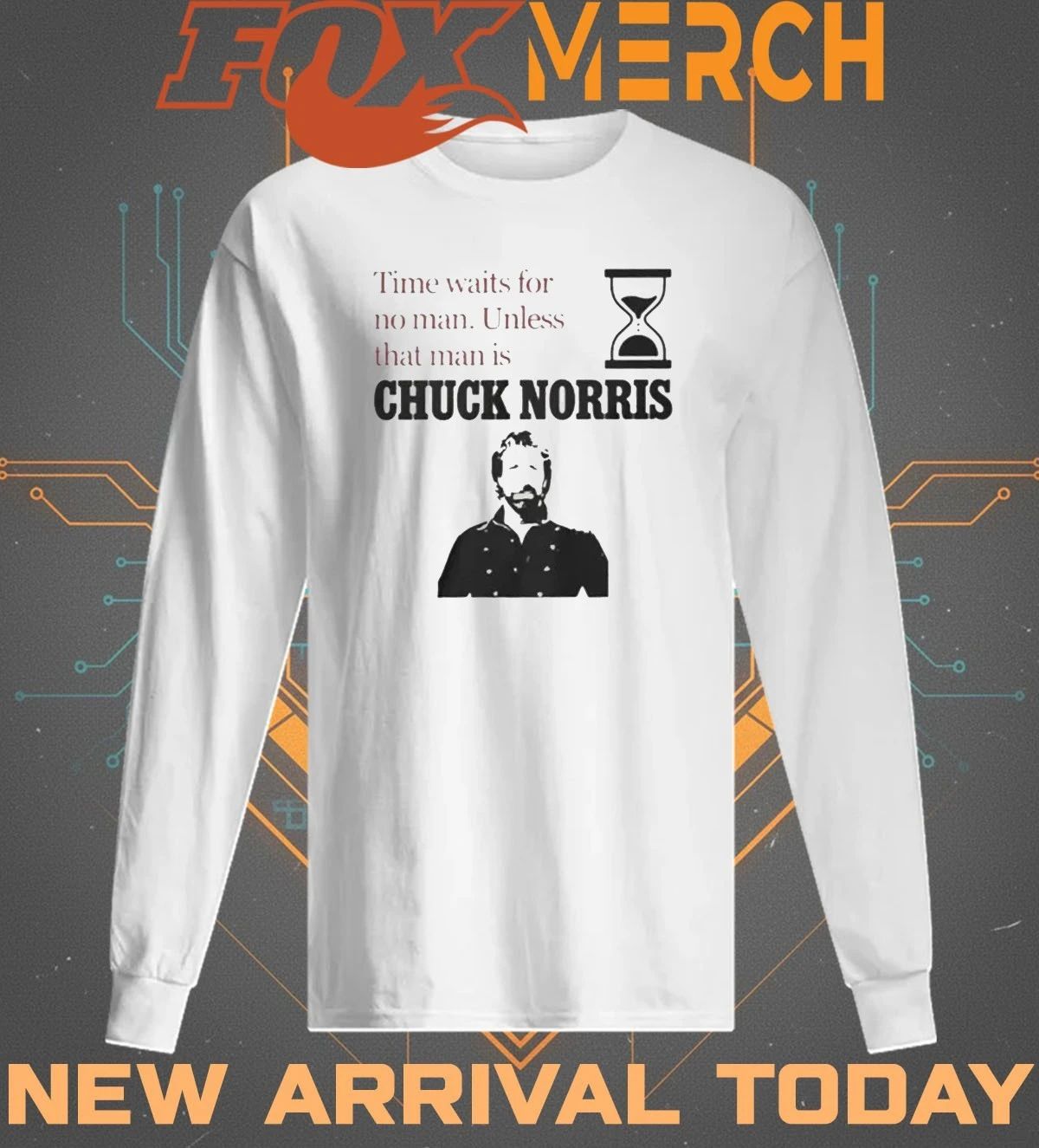 Time waits for no man unless that man is Chuck Norris t-shirt