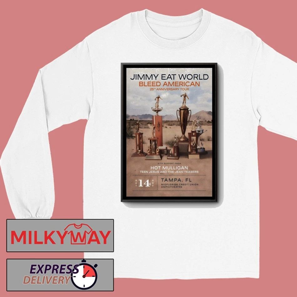 Jimmy Eat World Nov 14 2026 MIDFLORIDA Credit Union Amphitheatre In Tampa FL Poster shirt