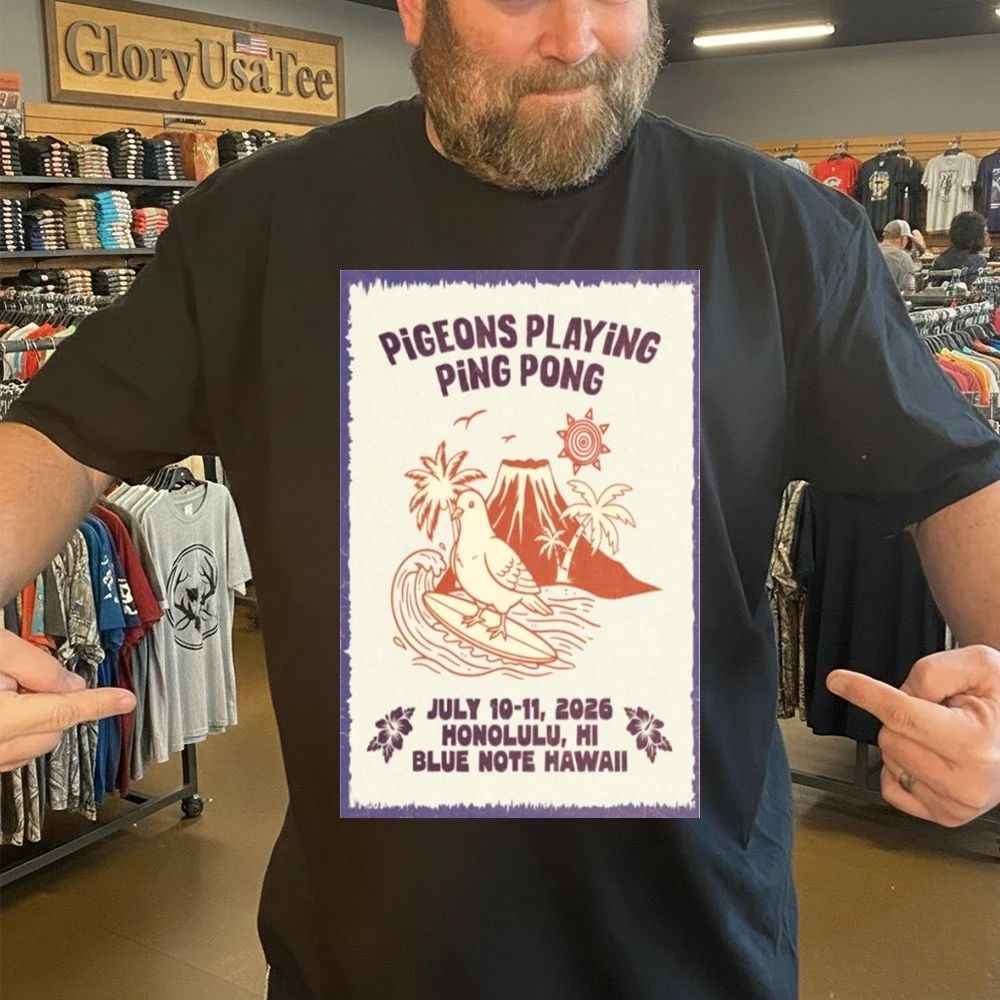 Pigeons Playing Ping Pong July 10-11 2026 in Honolulu, HI Poster Shirt