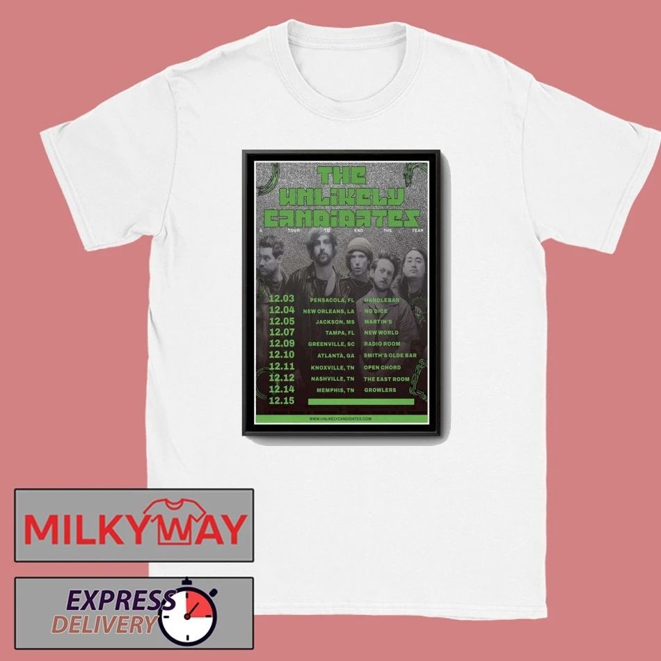 The Unlikely Candidates December Shows 2025 Poster shirt