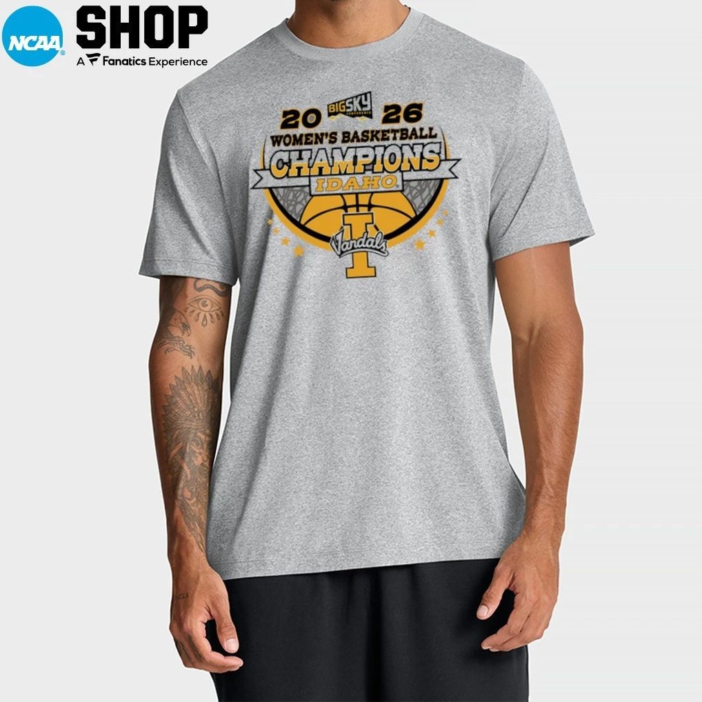 Idaho Vandals Women’s Basketball 2026 Big Sky Conference Champions Locker Room T-Shirt