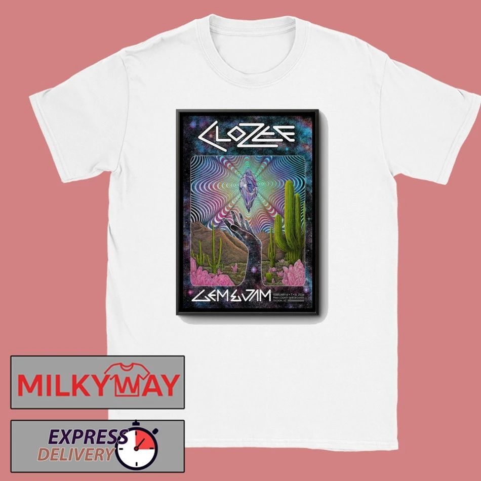 CloZee Gem & Jam Festival Tucson AZ Feb 6-8 2026 Poster shirt