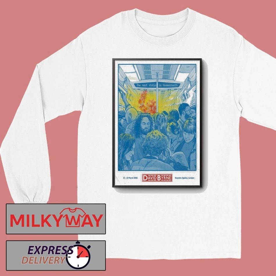 David Byrne March 15-16 2026 London UK Poster shirt