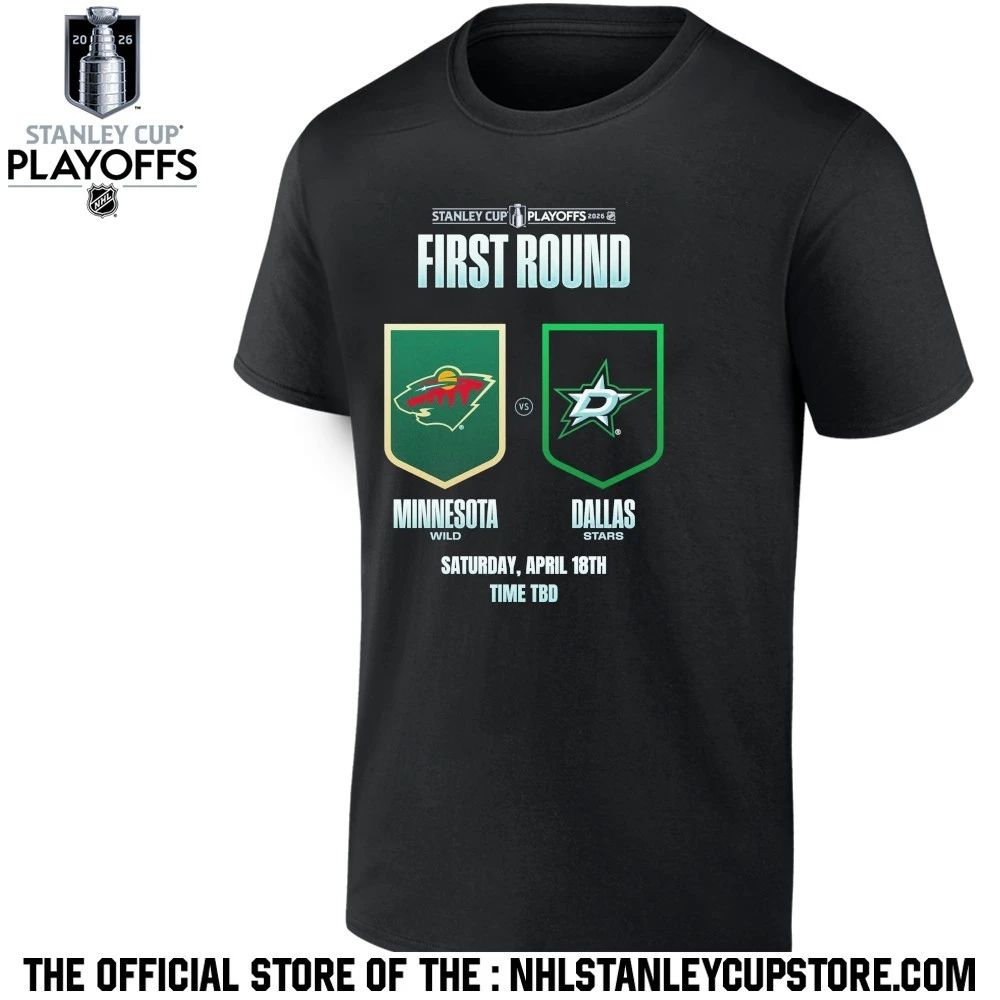 Dallas Stars vs Minnesota Wild 2026 NHL Stanley Cup Playoffs First Round Shirt