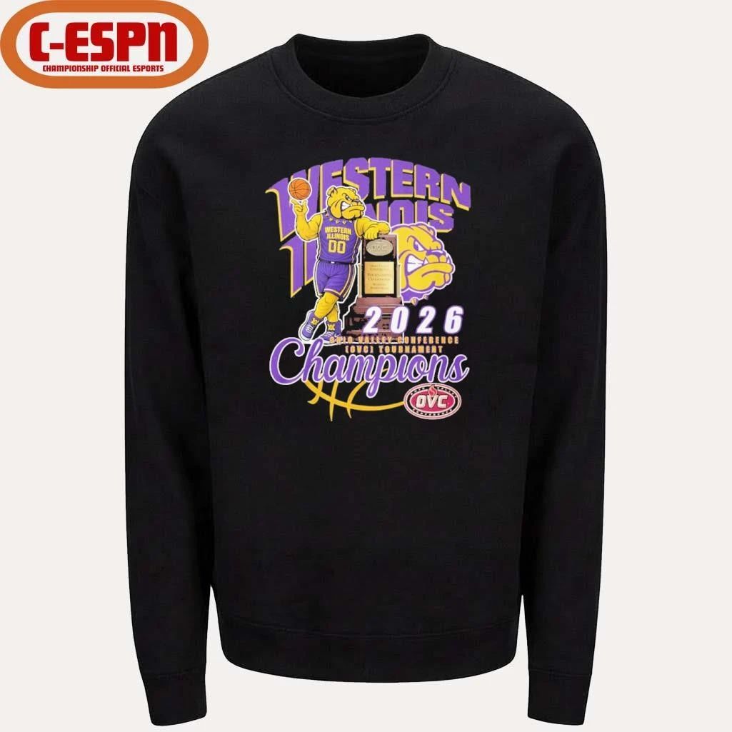 Western Illinois Leathernecks Mascot 2026 OVC Basketball Conference Champions Shirt