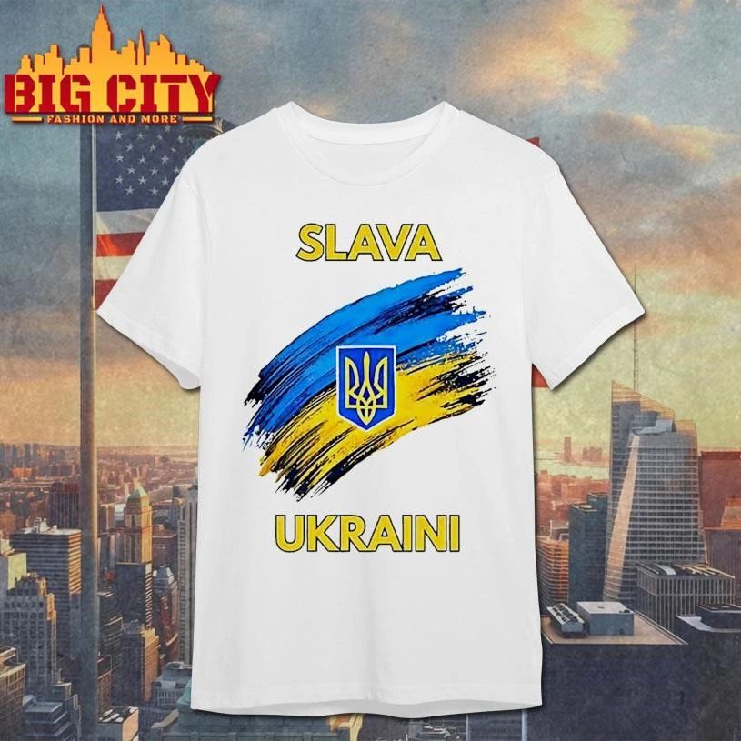 Slava Ukraini Ukrainian Slogan Graphic Shirt