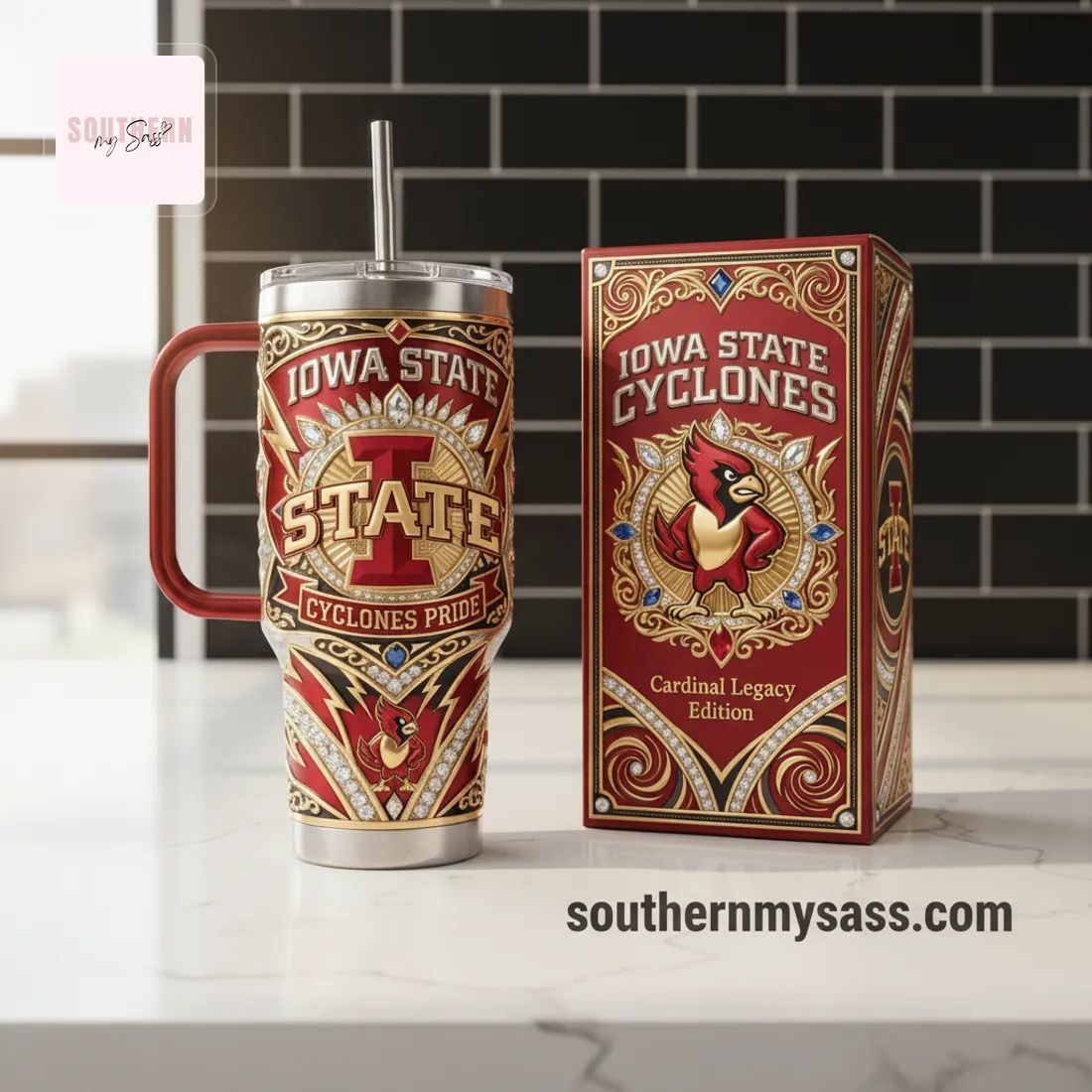 Iowa State Cyclones Cardinal Legacy Edition Premium 40oz Tumbler