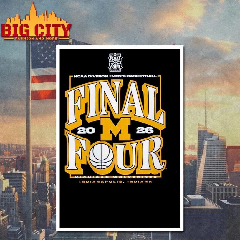 Michigan Wolverines Men’s Basketball 2026 NCAA Tournament Final Four Indiana Bound College Shirt