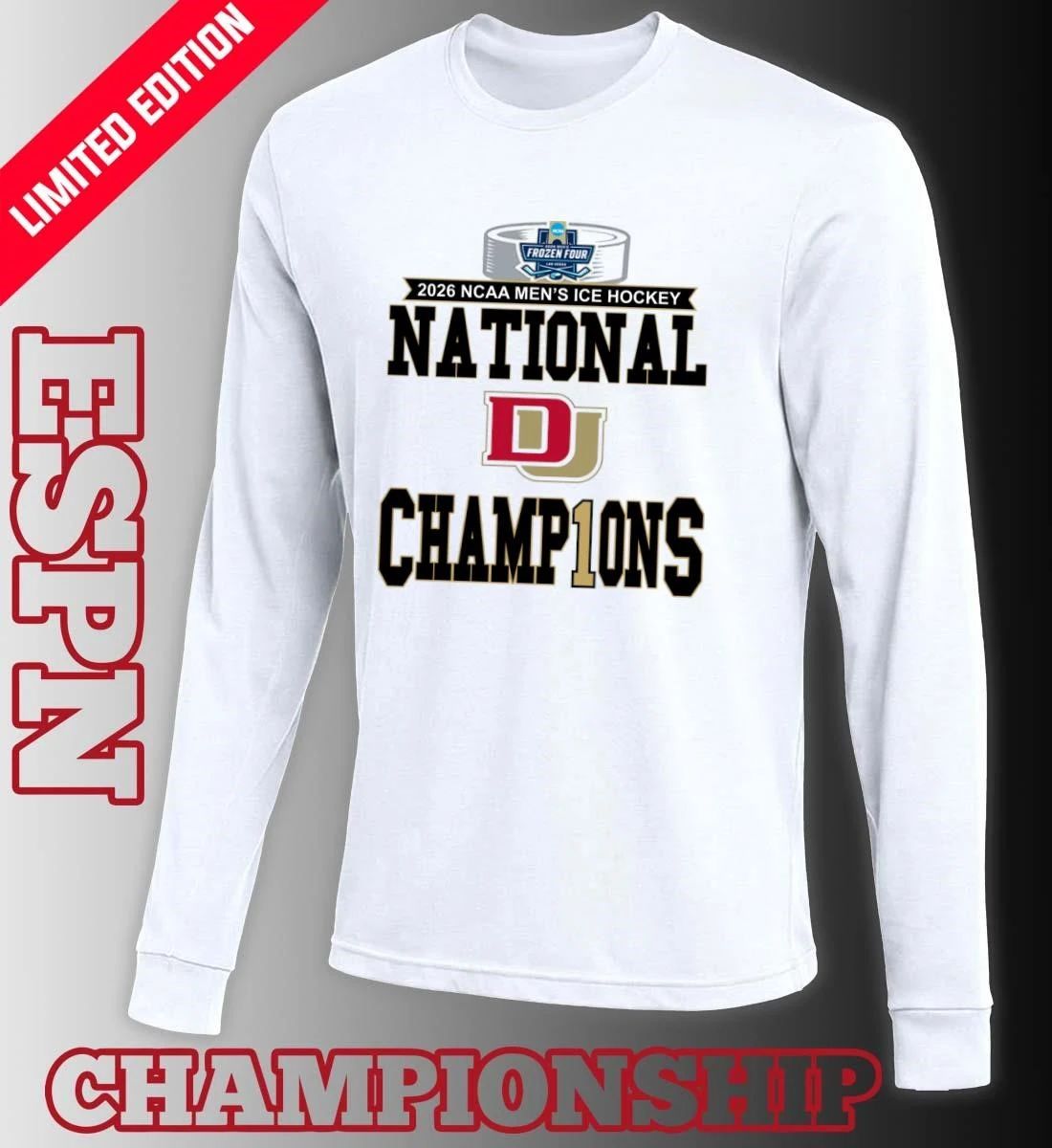 University Of Denver Men’s Ice Hockey 2026 NCAA National Champions Locker Room T-Shirt