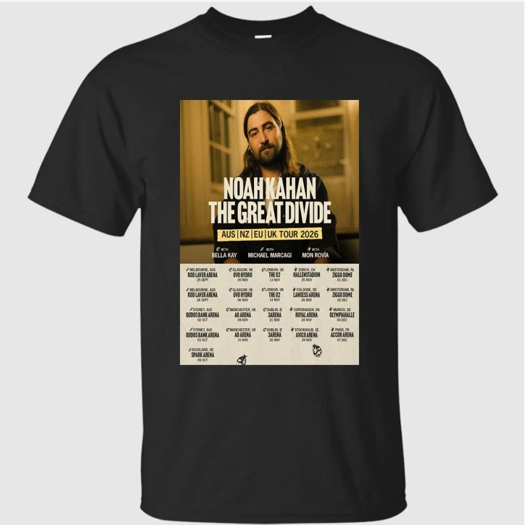 Noah Kahan The Great Divide AUS NZ UK Tour 2026 Shirt