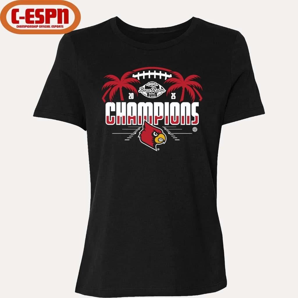 Louisville Cardinals 2025 Boca Raton Bowl Champions Shirt