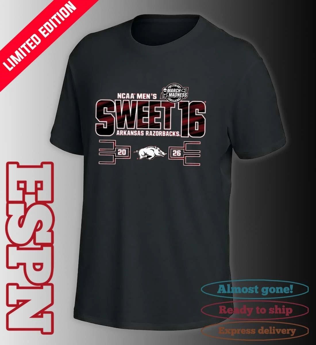 Arkansas Razorbacks Men’s Basketball Sweet 16 T-Shirt