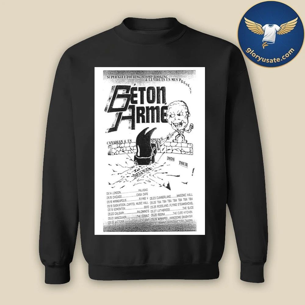 Beton Arme Canadian & US Spring 2026 Tour Poster Shirt