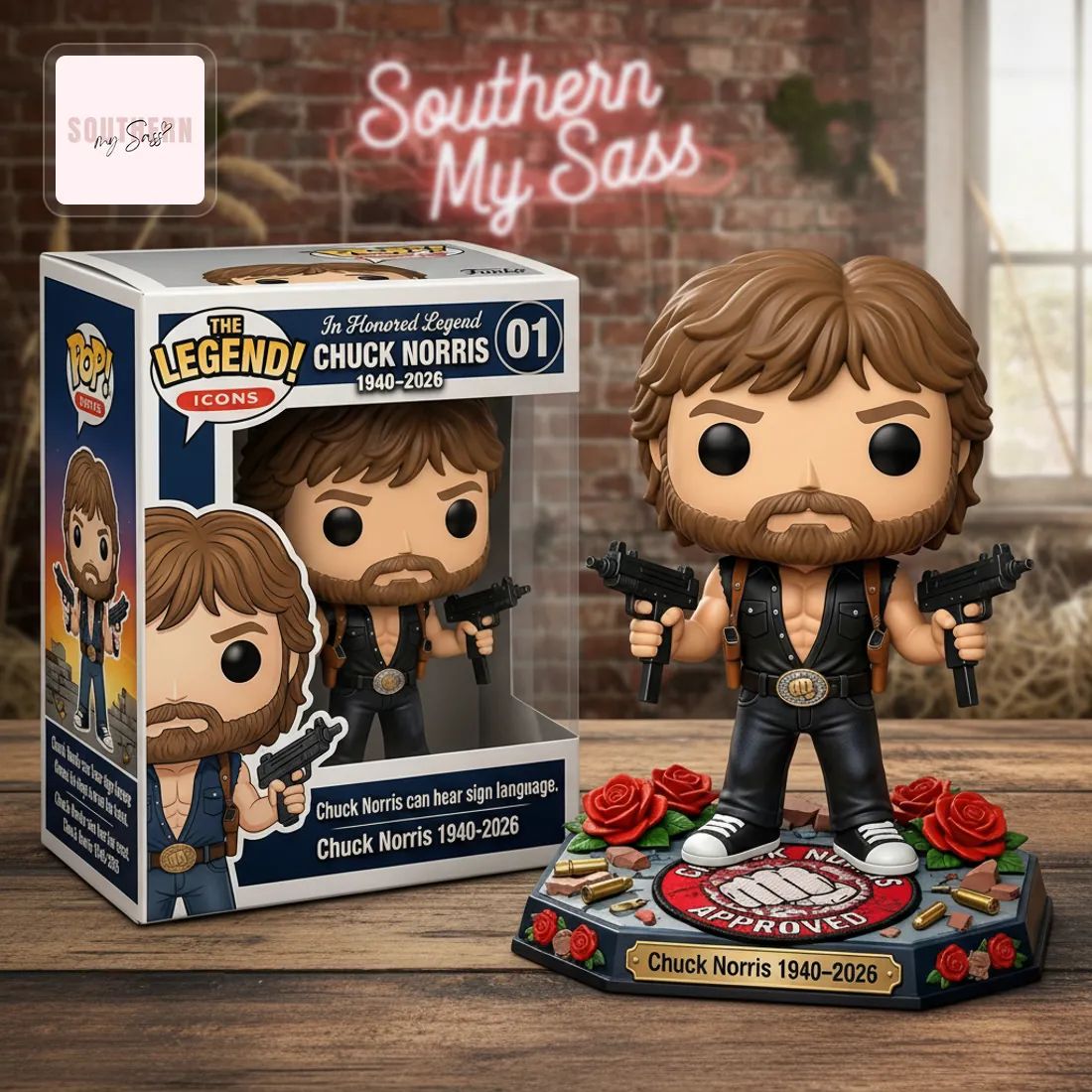 Chuck Norris In Honored Legend 1940-2026 Pop Figure Doll