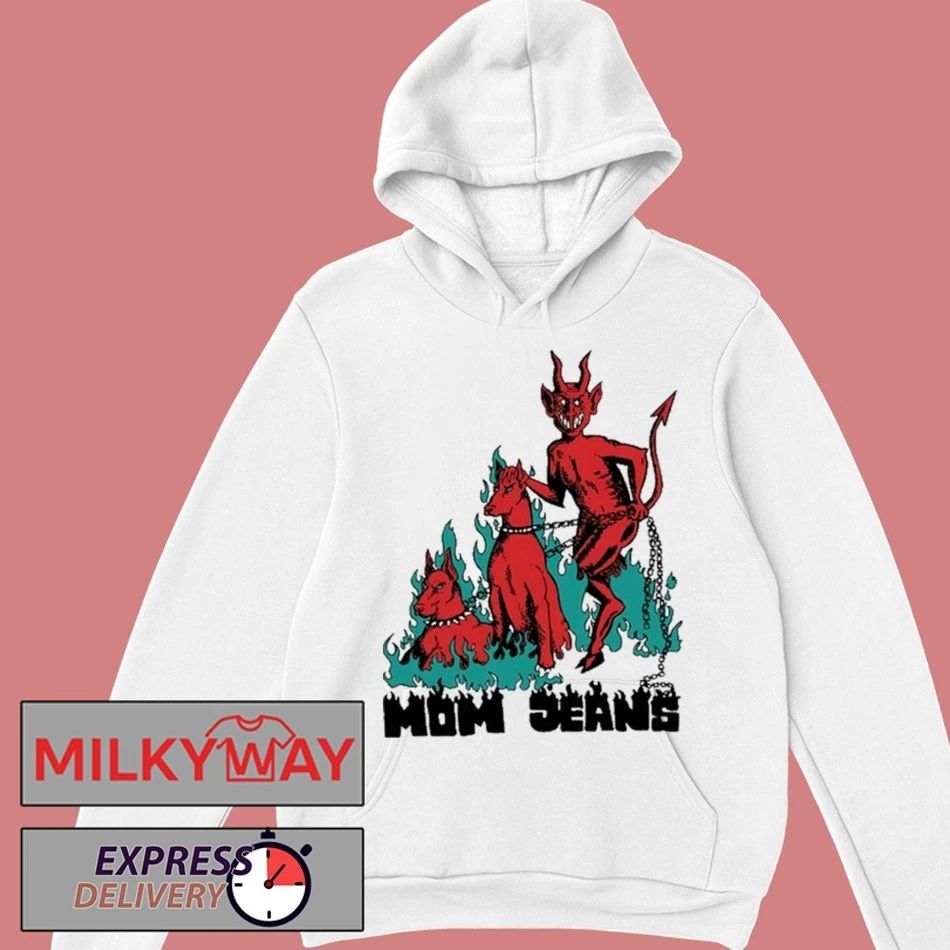 Devil Dog Cropped Boxy Mom Jeans Shirt