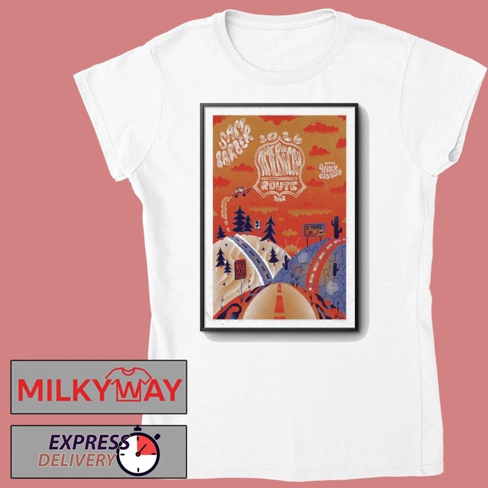 Poster Sam Barber Americas Route Tour 2026 shirt