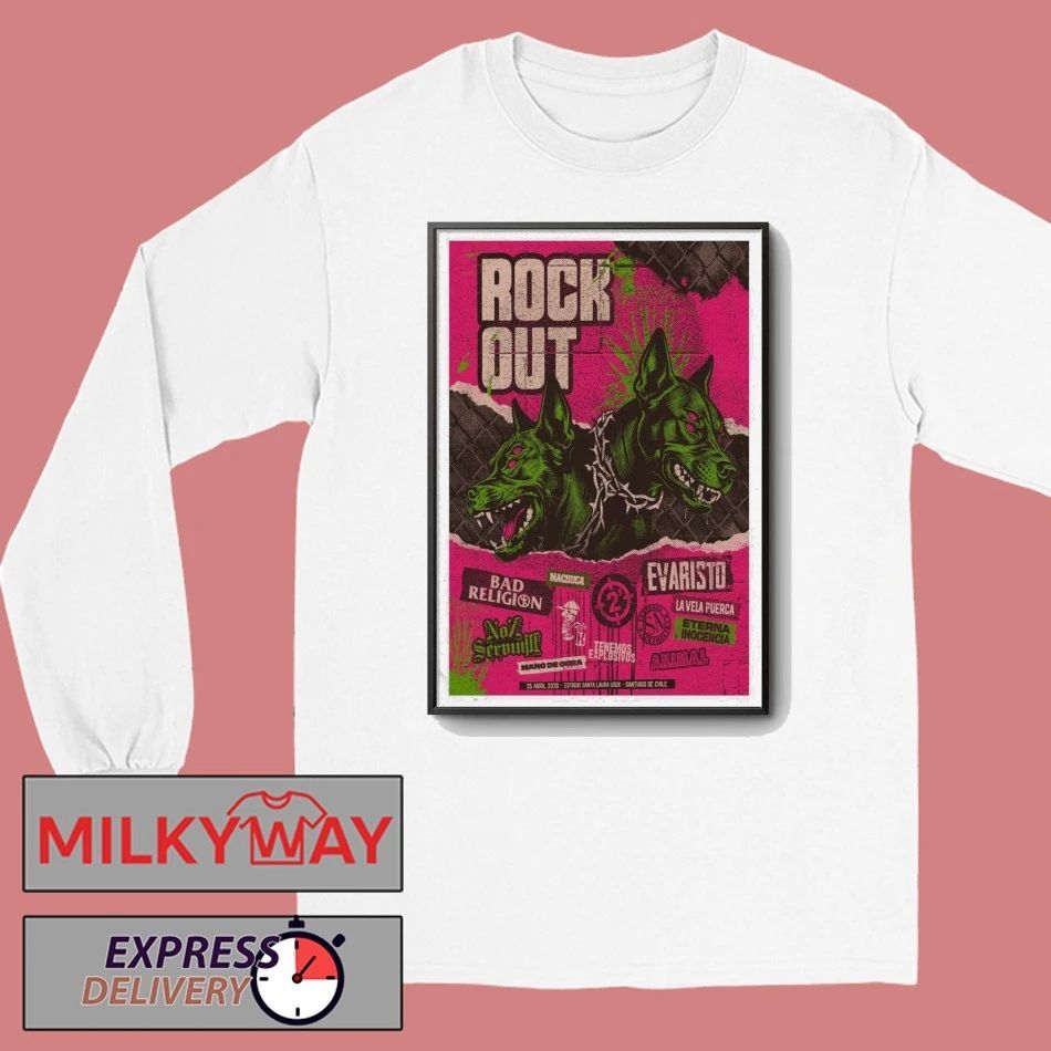POSTER Rockout Apr 25 2026 Santiago De Chile Signed shirt