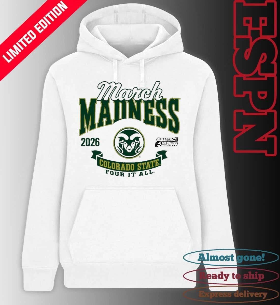 Colorado State Rams Women’s Basketball 2026 NCAA March Madness Bound T-Shirt