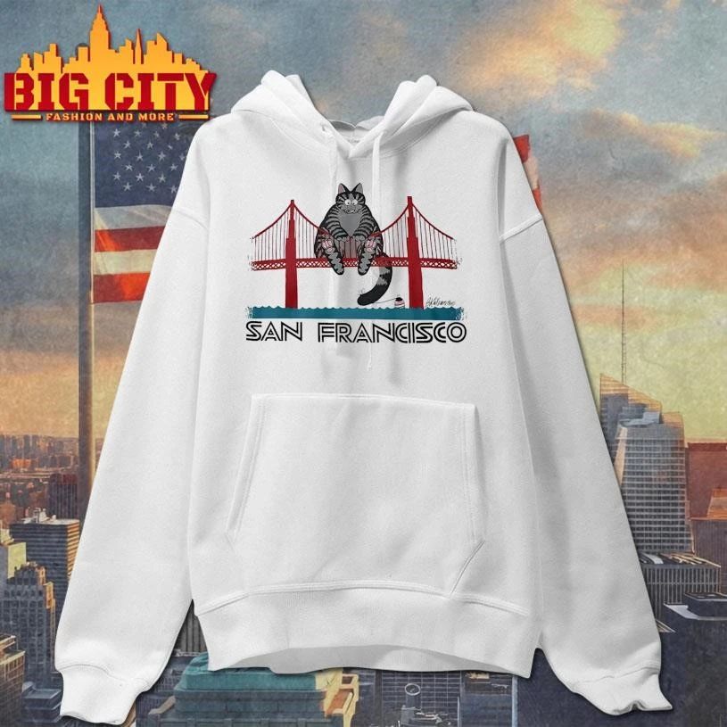 B Kliban Cat San Francisco Golden Gate Bridge Ryan Gosling Hey Girl Funny Shirt