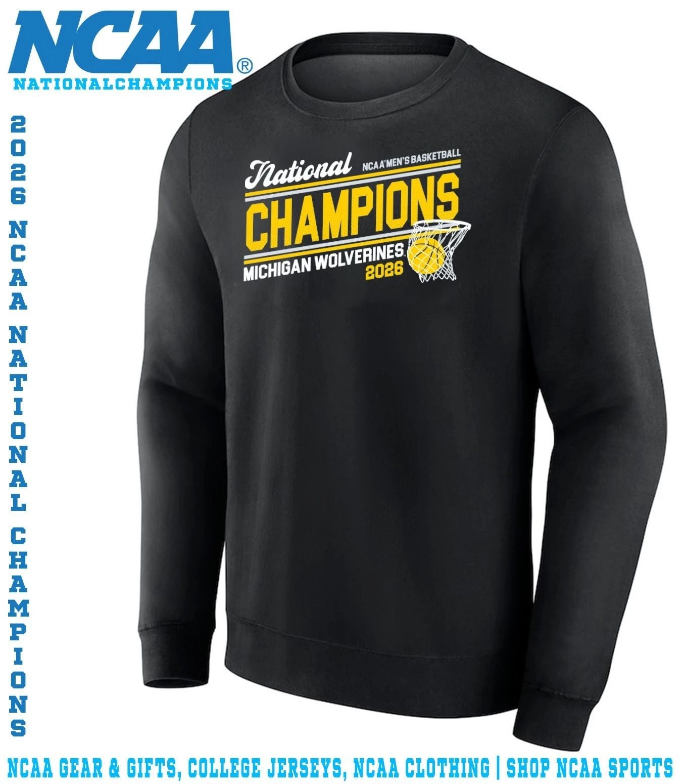 Michigan 2026 Basketball National Champions Action Play shirt
