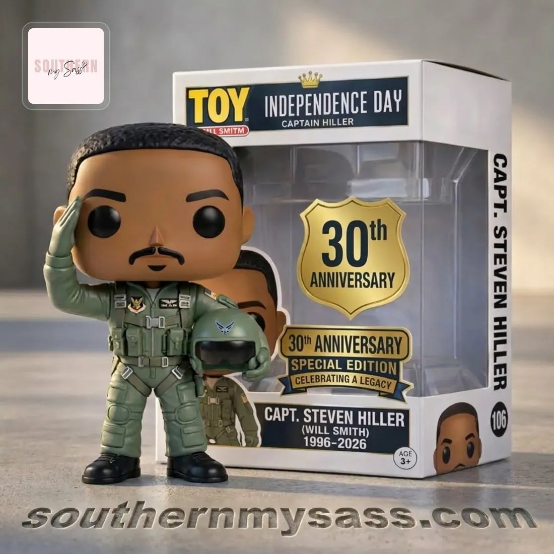 Independence Day Captain Steven Hiller 30th Anniversary Special Edition Pop Figure Doll