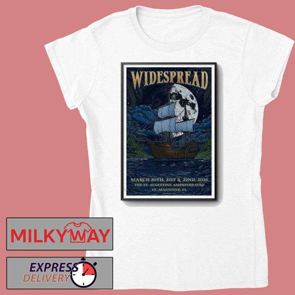 Poster Widespread Panic Mar 21 & 22 2026 Saint Augustine Amphitheatre shirt