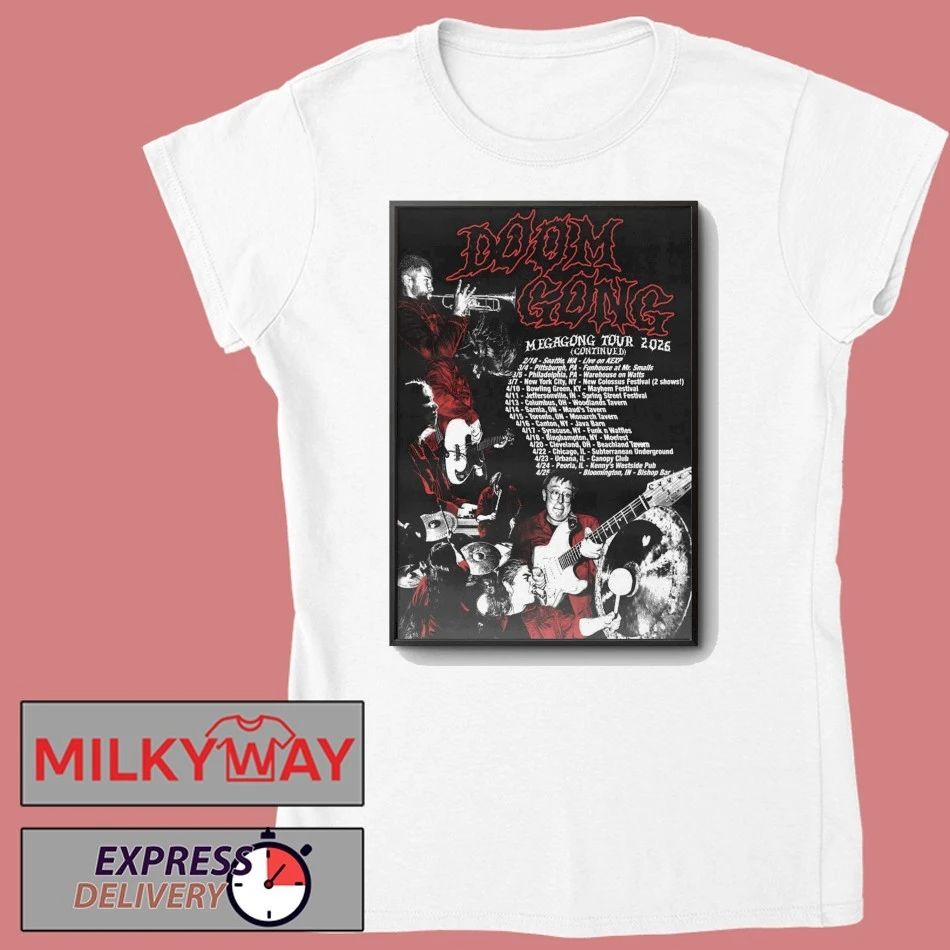 Poster Doom Gong 2026 Megagong Tour shirt
