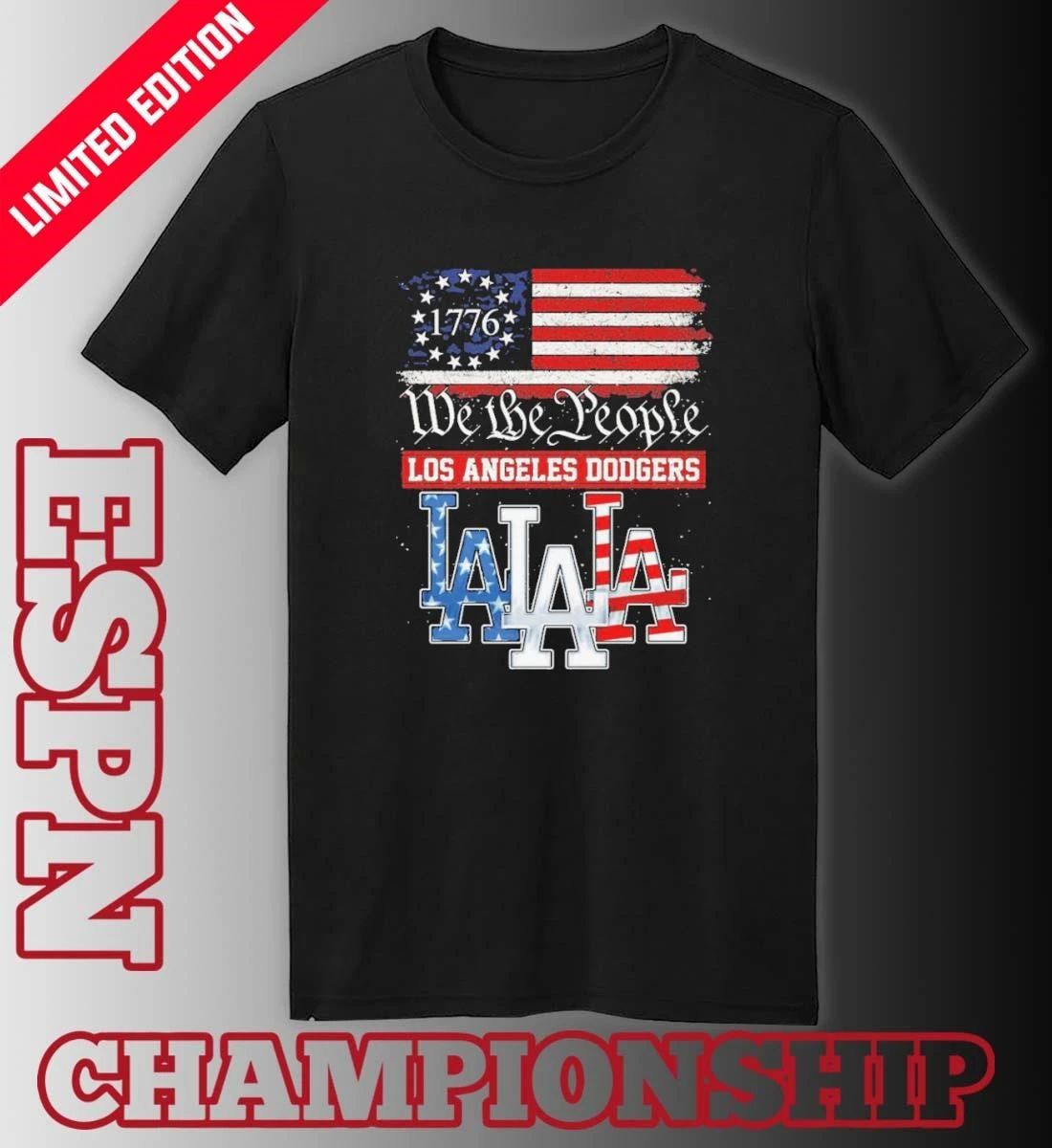 We The People Los Angeles Dodgers Red White Blue Shirt