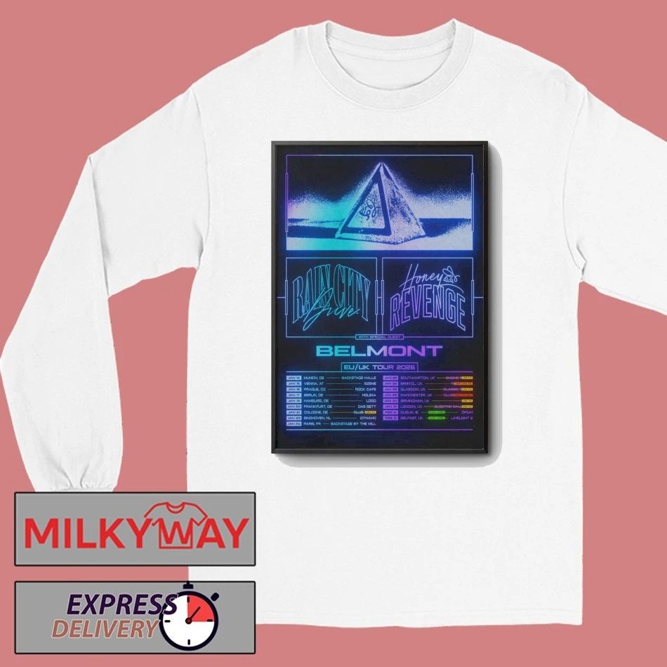 Honey Revenge And Rain City Drive EU-UK 2026 Shows Poster shirt