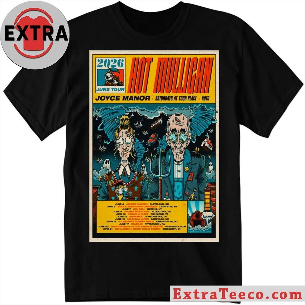 Mulligan Alternative Rock Tour 2026 Poster Shirt