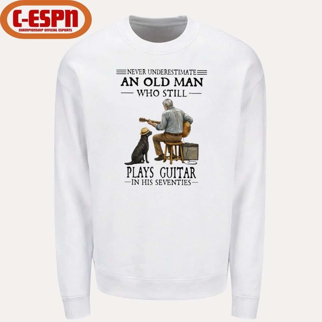 Grandpa Never Underestimate An Old Man Who Still Plays Guitar In His Seventies Shirt