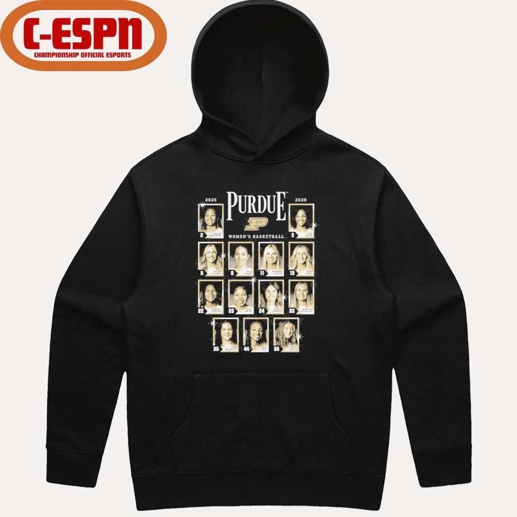 2025-2026 Purdue Women’s Basketball Yearbook Team Shirt