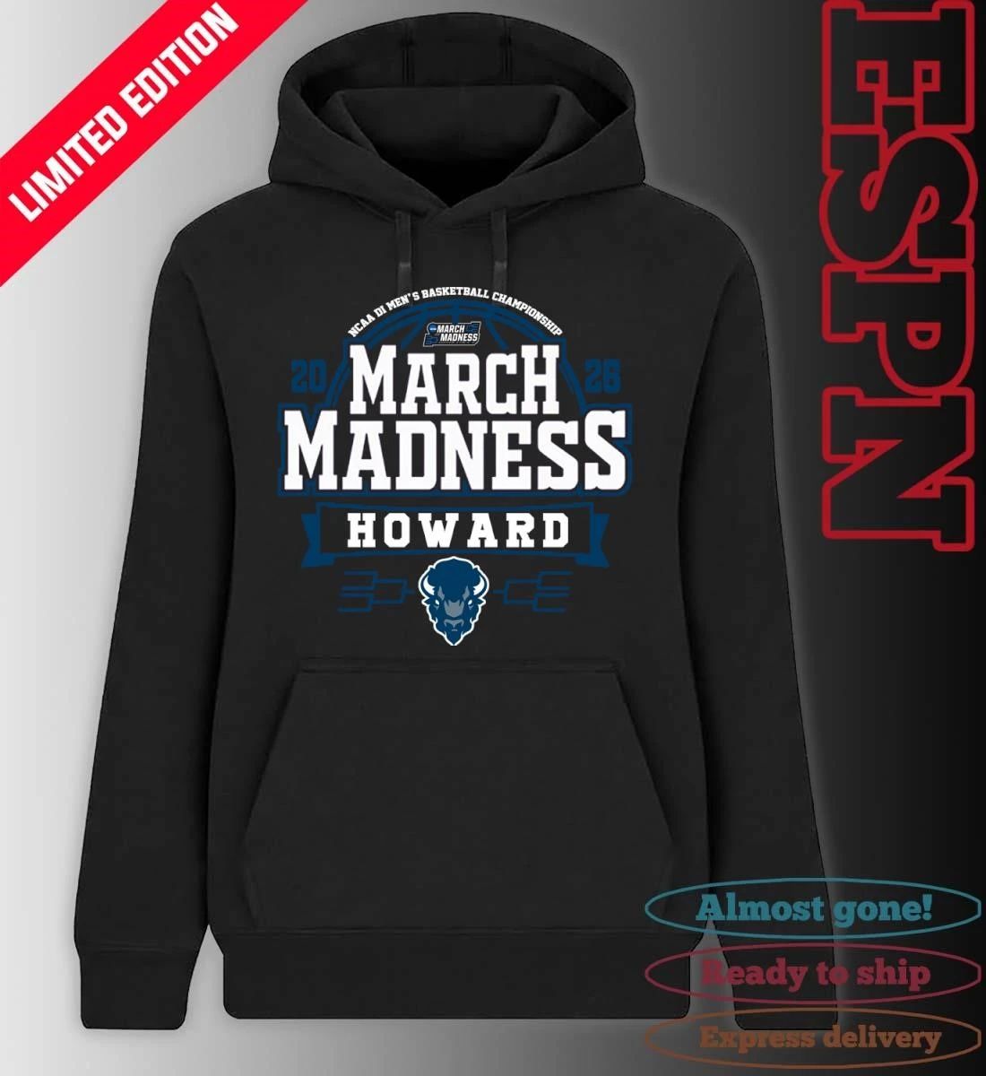 Howard Bisons 2026 NCAA Men’s Basketball March Madness Bound Shirt